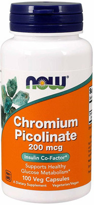 Now Foods Chromium Picolinate 200 mcg 100 Capsules(100 No)