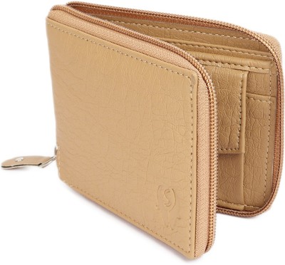 SAMTROH Girls Casual Beige Artificial Leather Wallet(5 Card Slots)