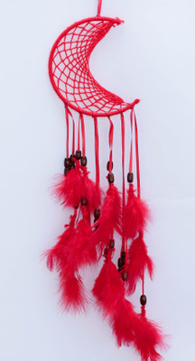 Daedal Dream Catchers Crescent wine Wool Dream Catcher(40 inch, Red)