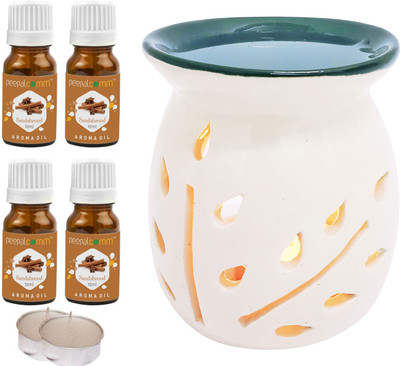 PeepalComm sandalwood Diffuser Set PC-TOPBLACKDIFF-2TL-4SW(7 x 5.71 ml)