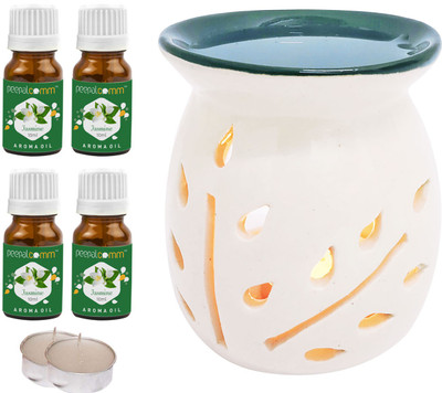 PeepalComm Jasmine Diffuser Set PC-TOPBLACKDIFF-2TL-4JAS(7 x 5.71 ml)