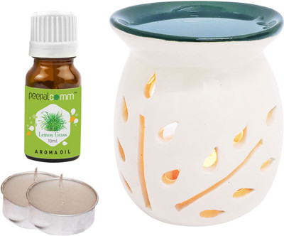 PeepalComm Lemongrass Diffuser Set PC-TOPBLACKDIFF-2TL-LG(4 x 2.5 ml)