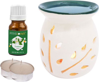 PeepalComm Jasmine Diffuser Set PC-TOPBLACKDIFF-2TL-JAS(4 x 2.5 ml)