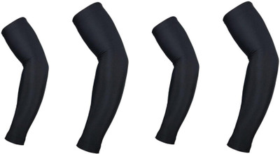 Auto Hub Nylon Arm Sleeve For Men & Women(Free, Black)