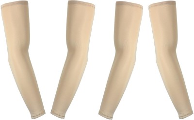 Auto Hub Nylon Arm Sleeve For Men & Women(Free, Beige)