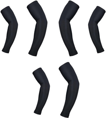Auto Hub Nylon Arm Sleeve For Men & Women(Free, Black)