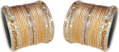 Royal Bangles Metal Zircon Bangle Set
