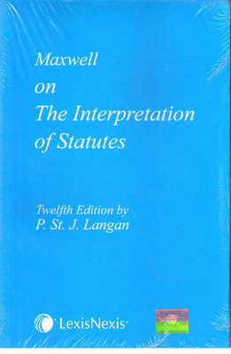Maxwell'S Interpretation of Statute(English, Paperback, Langan P. St. J.)