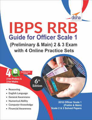 IBPS RRB Guide for Officer Scale 1 (Preliminary & Main), 2 & 3 Exam with 4 Online Practice Sets 6th Edition(English, Paperback, Disha Experts)