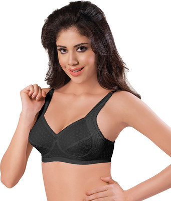 Sonari Cotlina Women Full Coverage Non Padded Bra(Black)