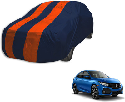 MOCKHE Car Cover For Honda Civic (Without Mirror Pockets)(Blue, Orange)