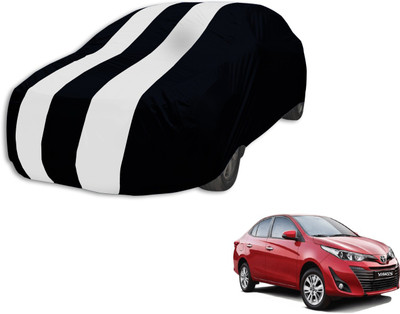 Auto Hub Car Cover For Toyota Yaris (Without Mirror Pockets)(Black, White, For 2018 Models)