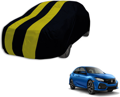 MOCKHE Car Cover For Honda Civic (Without Mirror Pockets)(Black, Yellow)
