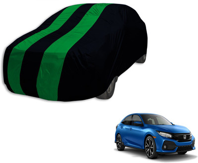 Auto Hub Car Cover For Honda Civic (Without Mirror Pockets)(Black, Green)