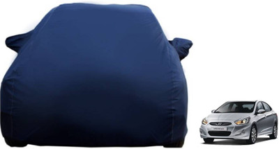 Auto Oprema Car Cover For Hyundai Fluidic Verna (With Mirror Pockets)(Blue)