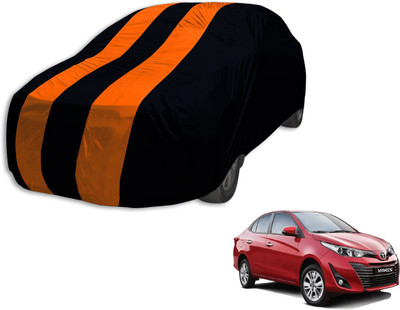 Auto Hub Car Cover For Toyota Yaris (Without Mirror Pockets)(Black, Orange, For 2018 Models)