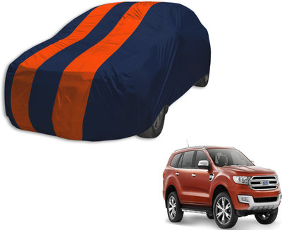 MOCKHE Car Cover For Ford Endeavour (Without Mirror Pockets)(Blue, Orange, For 2018 Models)