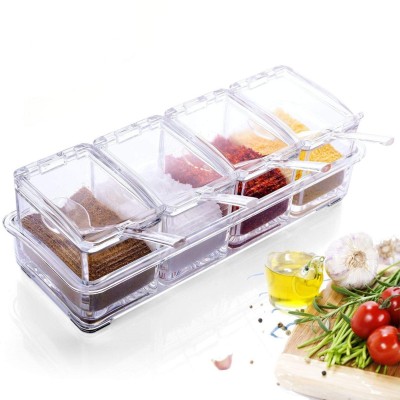 Nightstar Plastic Grocery Container  - 200 ml(Pack of 4, Multicolor)