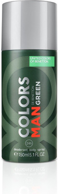 

United Colors of Benetton Green Deodorant Spray - For Men(150 ml)