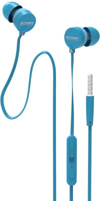 AGARO Rejoice Extra Bass Earphone with Mic Wired Headset(Blue, In the Ear)