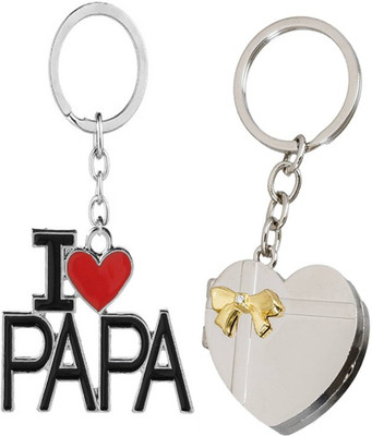MGP FASHION Heart Shape Mini Photo Frame Double Sided Key Chain
