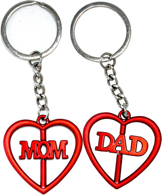 ME&YOU Heart shape Mom and Dad Metal Keychain, Gift for Birthday, Mother’s Day, Father’s Day, Anniversary and any other occasion IZ19Keychain16-20-01 Key Chain
