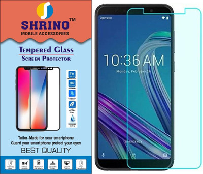 SHRINO Edge To Edge Tempered Glass for Shrino Tempered Glass Full Adhesive , 9H Hardness, Ultra Clear, Anti Scratch Anti Bubble Edge to Edge Screen Protector for ASUS ZENPHONE MAX PRO M1 CLEAR(Pack of 1)