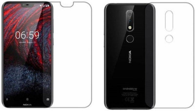 ELEF Front and Back Tempered Glass for Nokia 6.1 Plus 0.2MM Flexible Tempered Glass With 9H Hardeness(Pack of 1)