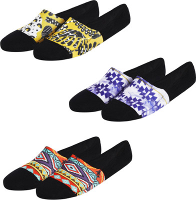 Dynamocks Men & Women Printed Peds/Footie/No-Show(Pack of 3)