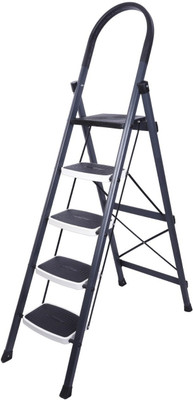 KEEPWELL High Grade MS 5 Step Folding Ladder Steel Ladder(With Platform)
