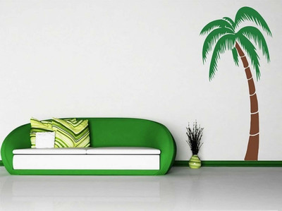 Asmi Collections 180 cm Beautiful Palm Tree - 6 Feet Removable Sticker(Pack of 1)