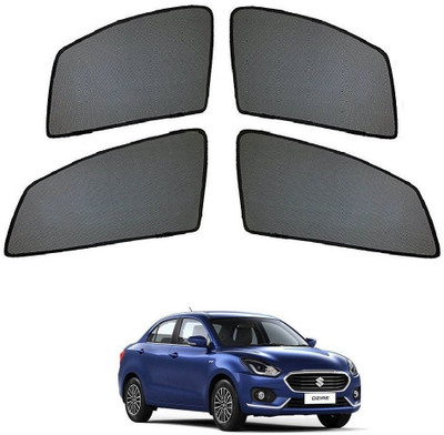 AuTO ADDiCT Side Window, Rear Window Sun Shade For Maruti Suzuki New Dzire(Black)
