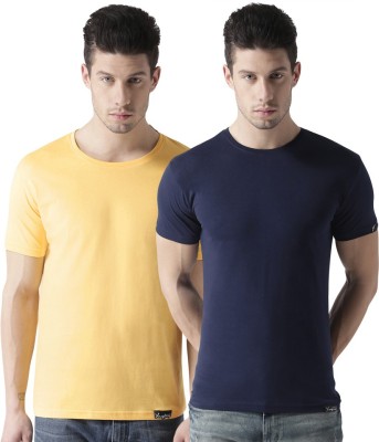 Young trendz Solid Men Round Neck Multicolor T-Shirt