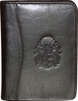 Style 98 Genuine Leather Unisex Passport Holder(Black)