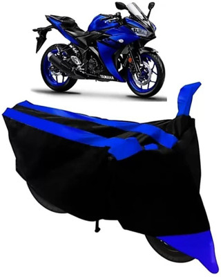 ELECTRIBLES Two Wheeler Cover for Yamaha(YZF R25, Black, Blue)