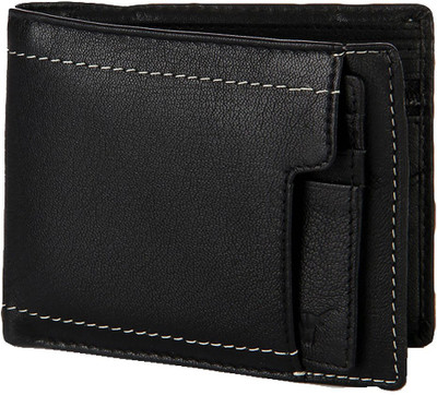 

Hidekraft Men Formal Black Genuine Leather Wallet(5 Card Slots), Black-09