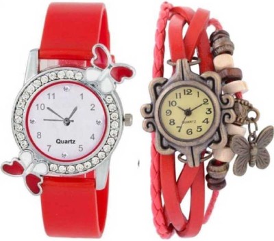 Standard Choice Standard Choice Beautiful Butterfly Stylish Bracelet Red And Red Dory Watch New Generation Kids And Women 8152 Analog Watch  - For Girls