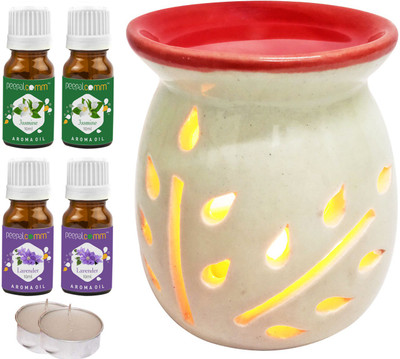 PeepalComm Lavender, Jasmine Diffuser Set PC-TOPREDDIFF-2TL-2JSA-2LV(7 x 5.71 ml)