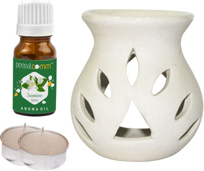 PeepalComm Jasmine Diffuser Set PC-TDIFF25WHITE-JAS(4 x 2.5 ml)