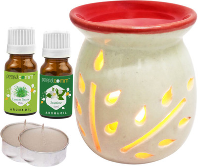PeepalComm Lemongrass, Jasmine Diffuser Set PC-TOPREDDIFF-2TL-LG-JAS(5 x 4 ml)