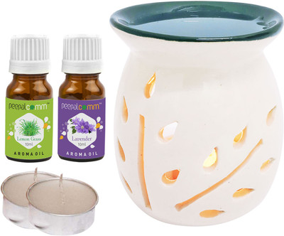 PeepalComm Lavender, Lemongrass Diffuser Set PC-TOPBLACKDIFF-2TL-LG-LV(5 x 4 ml)