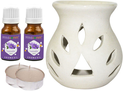 PeepalComm Lavender Diffuser Set PC-TDIFF25WHITE-2TL-2LV(5 x 4 ml)
