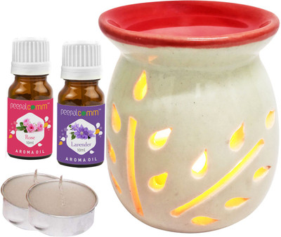 PeepalComm Rose, Lavender Diffuser Set PC-TOPREDDIFF-2TL-RS-LV(5 x 4 ml)