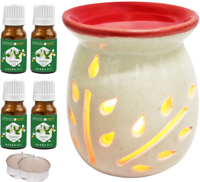 PeepalComm Jasmine Diffuser Set PC-TOPREDDIFF-2TL-4JAS(7 x 5.71 ml)