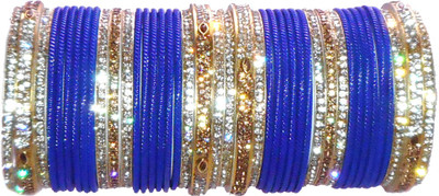 PRETTY GEMS Metal Zircon Bangle Set(Pack of 42)