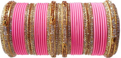 PRETTY GEMS Metal Zircon Bangle Set(Pack of 42)
