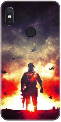 Smutty Back Cover for Mi Redmi 6 pro, M1805D1SG - Soldier Print(Multicolor, Hard Case, Pack of: 1)