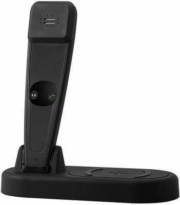 TechGear Wireless Bluetooth Handfree with Fast Wireless Charging Pad Intelligent 2 in 1 Bluetooth Mobile Headset for iphone/ Android and All Qi-Enabled Devices Charging Pad