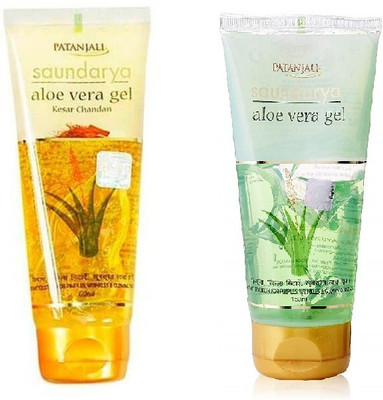 PATANJALI Saundarya Aloe Vera Gel & Kesar Chandan Gel (150 ML) - Pack of 2(150 ml)