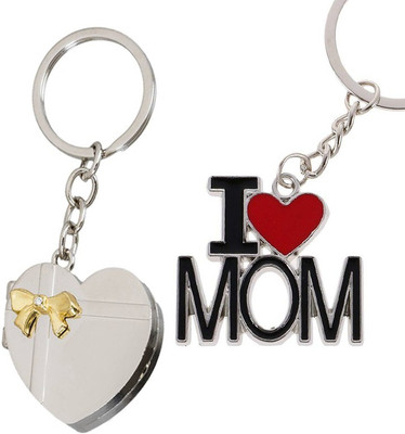 MGP FASHION Double Sided Heart Shape Mini Photo Frame Key Chain